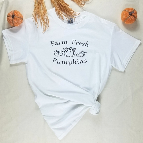 Farm Fresh Pumpkins Unisex T Shirt - Picture 2 of 4
